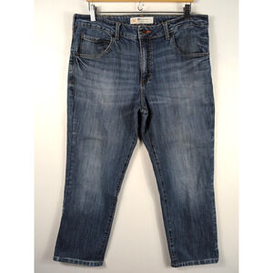 Lee Modern Series Jeans L342 Straight Fit Leg Capri 38W Blue Denim Women